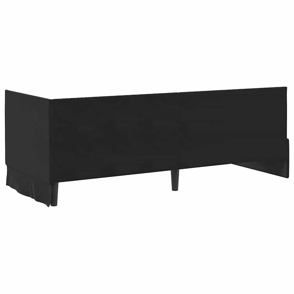 vidaXL Eckbettgestell mit Matratze mit Kopfteil 2 pcs Schwarz Samt