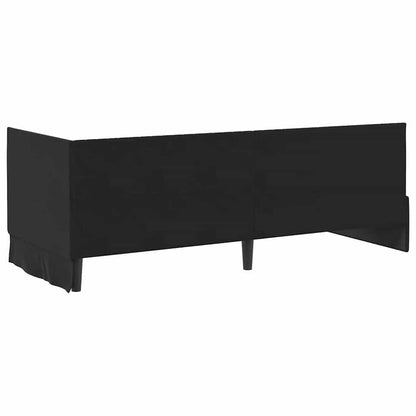 vidaXL Eckbettgestell mit Matratze mit Kopfteil 2 pcs Schwarz Samt