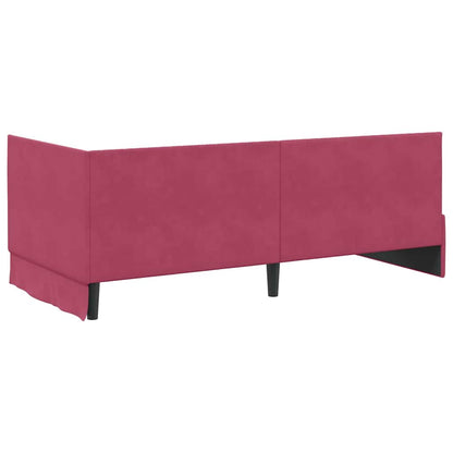 vidaXL Cadre de lit d'angle avec matelas et tête de lit 2 pcs Vert Velours