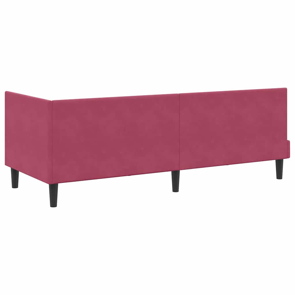 vidaXL Cadre de lit d'angle avec matelas et tête de lit 2 pcs Vert Velours