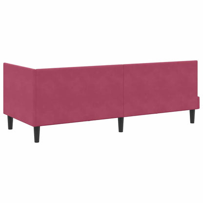 vidaXL Cadre de lit d'angle avec matelas et tête de lit 2 pcs Vert Velours