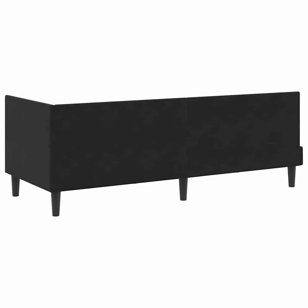 vidaXL Eckbettgestell mit Matratze mit Kopfteil 2 pcs Schwarz Samt