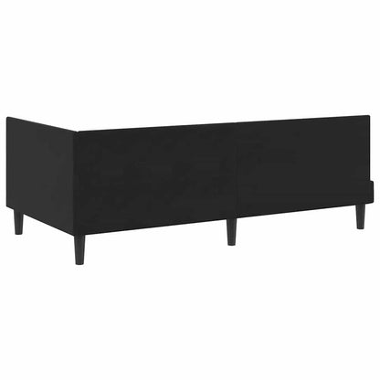 vidaXL Eckbettgestell mit Matratze mit Kopfteil 2 pcs Schwarz Samt