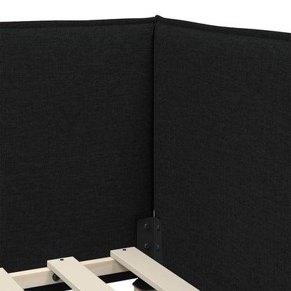 vidaXL Eckbettgestell mit Matratze mit Kopfteil 2 pcs Grün Samt