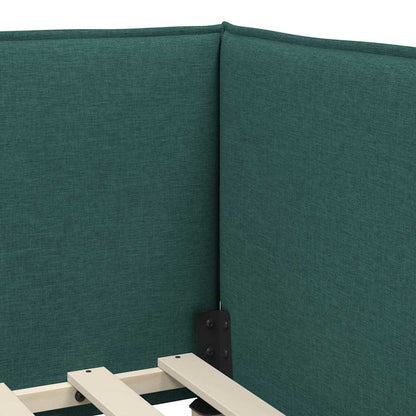 vidaXL Cadre de lit d'angle avec matelas et tête de lit 2 pcs Vert Velours