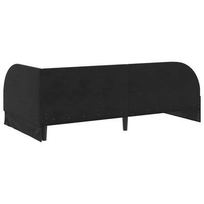 vidaXL Eckbettgestell mit Matratze mit Kopfteil 2 pcs Schwarz Samt