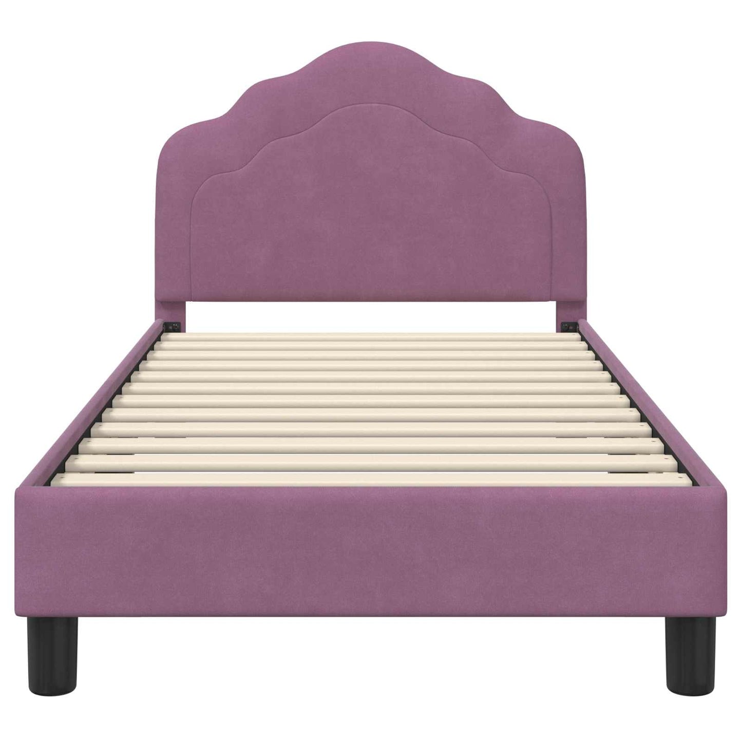 vidaXL Kinderbettgestell mit Kopfteil Lila 80 x 160 cm Samt