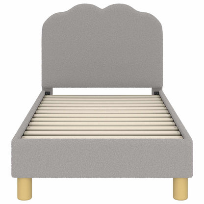 Kinderbettgestell mit Kopfteil Hellgrau 70 x 140 cm Schafstoff