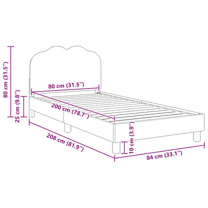 Kinderbettgestell mit Kopfteil Rosa 80 x 200 cm Schafstoff