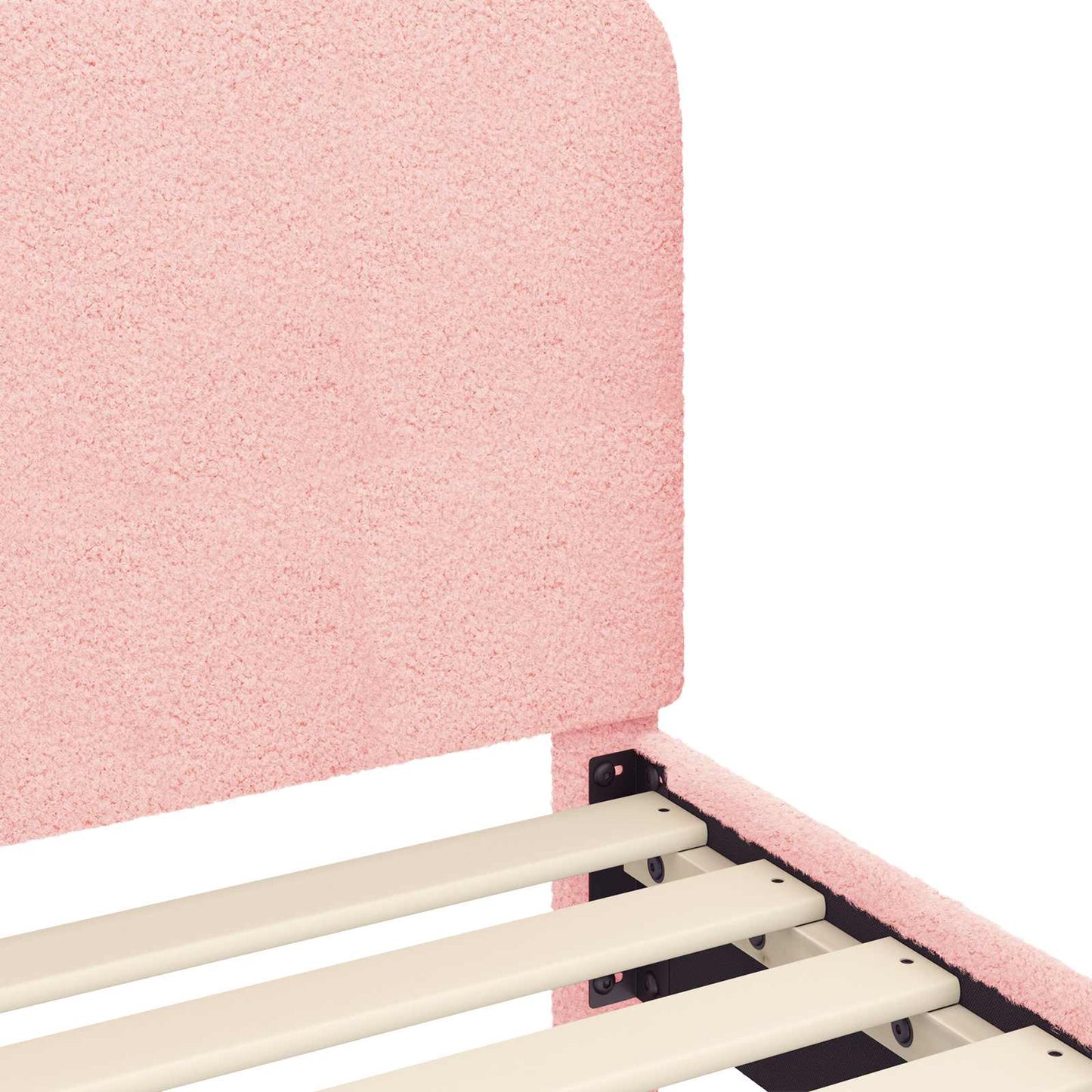 Kinderbettgestell mit Kopfteil Rosa 90 x 200 cm Schafstoff