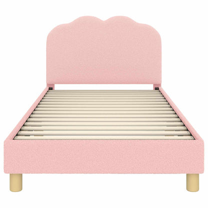 Kinderbettgestell mit Kopfteil Rosa 90 x 200 cm Schafstoff