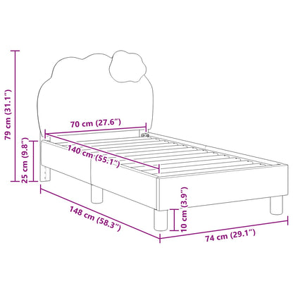 Kinderbettgestell mit Kopfteil mit Kopfteil Rosa 70 x 140 cm PU