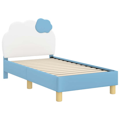 Kinderbettgestell mit Kopfteil mit Kopfteil Blau 70 x 140 cm PU