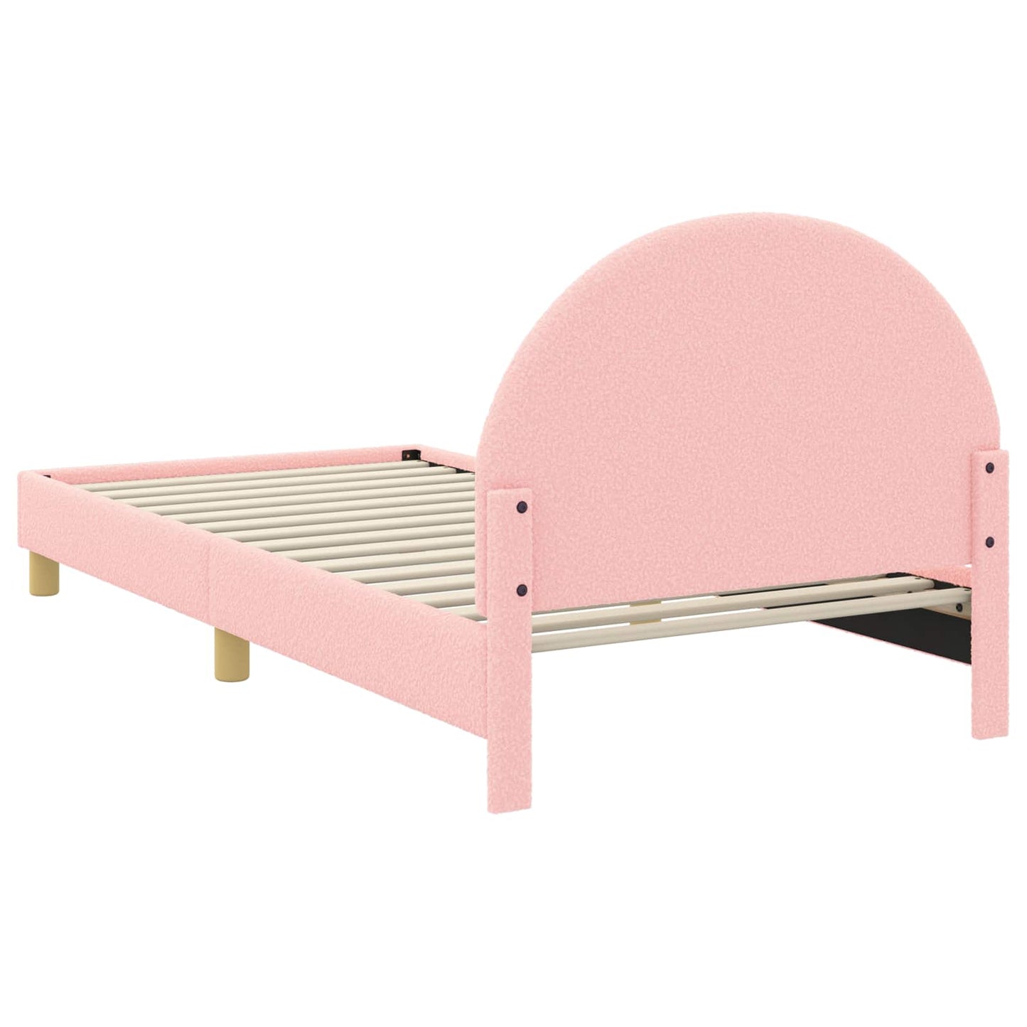 Kinderbettgestell mit Kopfteil Rosa 80 x 200 cm Schafstoff