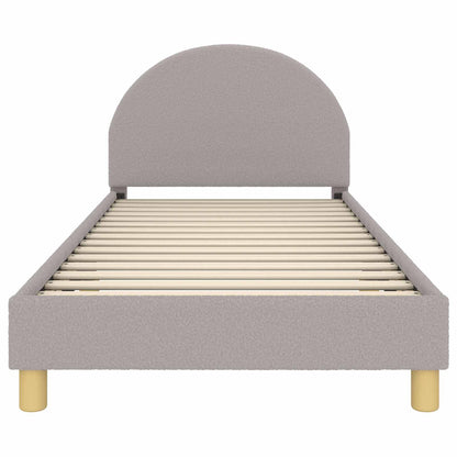 Kinderbettgestell mit Kopfteil Hellgrau 80 x 200 cm Schafstoff