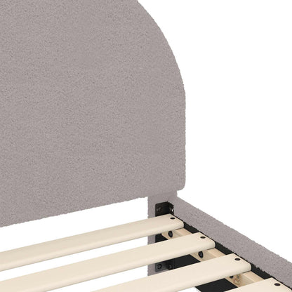 Kinderbettgestell mit Kopfteil Hellgrau 90 x 190 cm Schafstoff