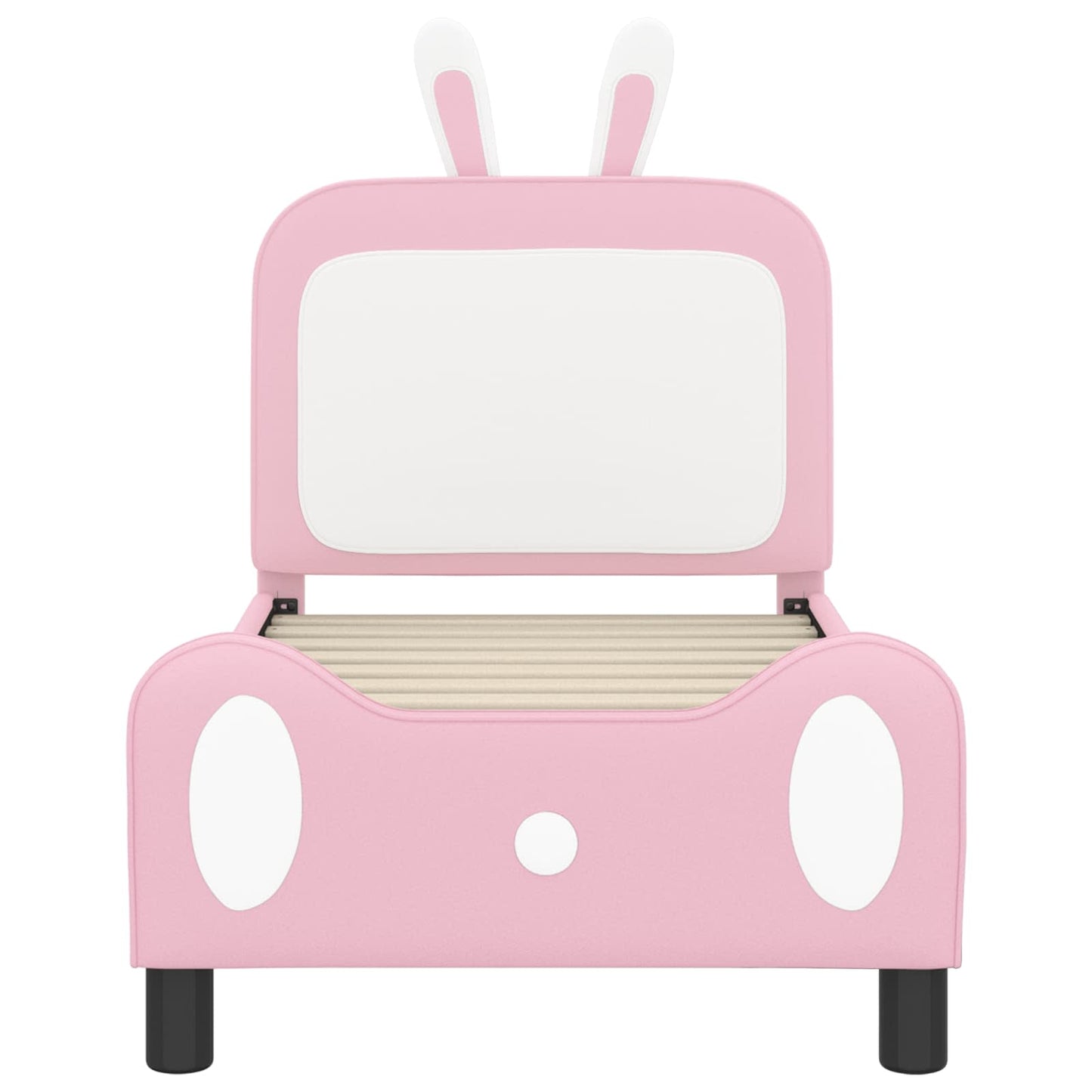 Kinderbettgestell mit Kopfteil mit Kopfteil Rosa 70 x 140 cm PU