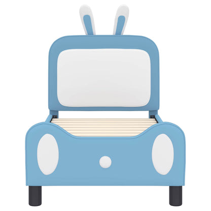 Kinderbettgestell mit Kopfteil mit Kopfteil Blau 70 x 140 cm PU