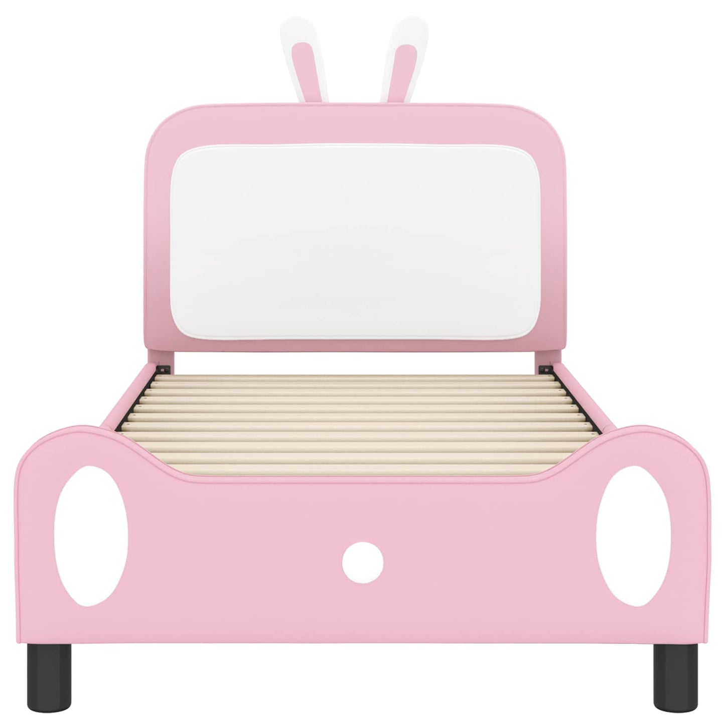 Kinderbettgestell mit Kopfteil mit Kopfteil Rosa 90 x 200 cm PU