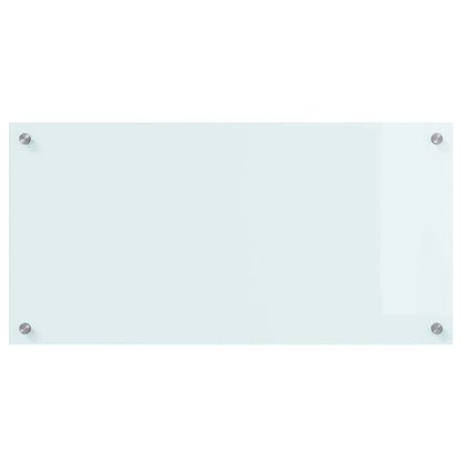 Küchenrückwand Weiß 80 x 40 cm Gehärtetes Glas