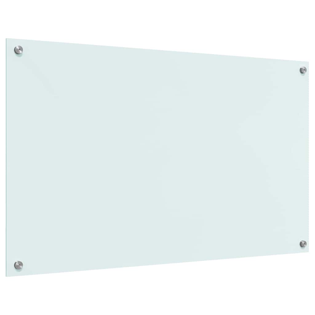 Küchenrückwand Weiß 100 x 60 cm Gehärtetes Glas