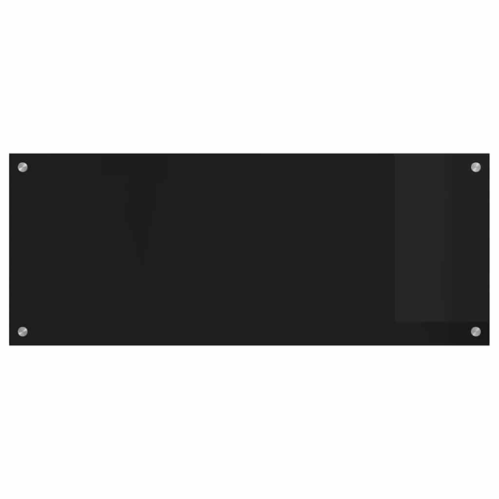 Küchenrückwand Schwarz 100 x 40 cm Gehärtetes Glas