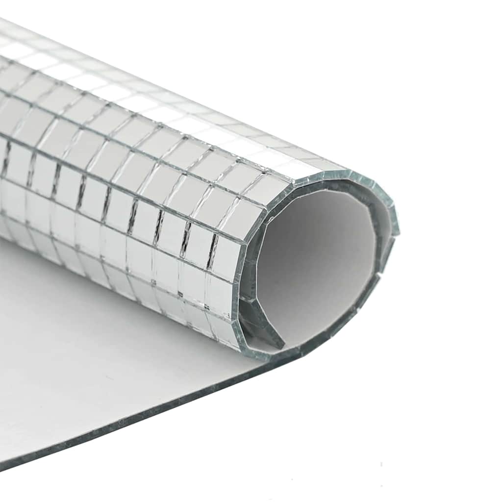 Spiegel-Mosaikfliese Geometrisch 3 pcs Silber 30 x 30 cm Glas