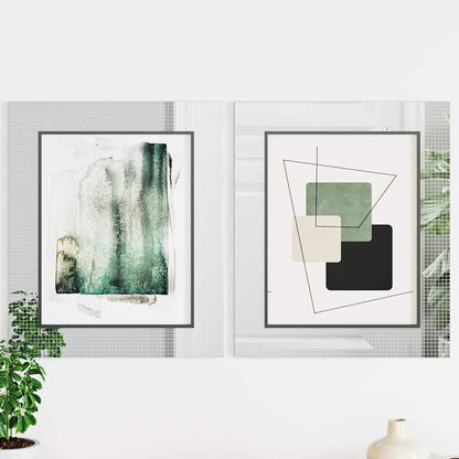 Spiegel-Mosaikfliese Geometrisch 3 pcs Silber 30 x 30 cm Glas