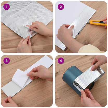 Spiegel-Mosaikfliese Geometrisch 3 pcs Silber 30 x 30 cm Glas