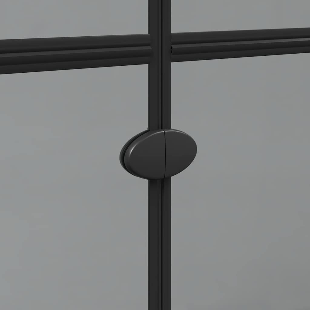 Walk-In Duschwand Schwarz 100 x 6,5 x 190 cm