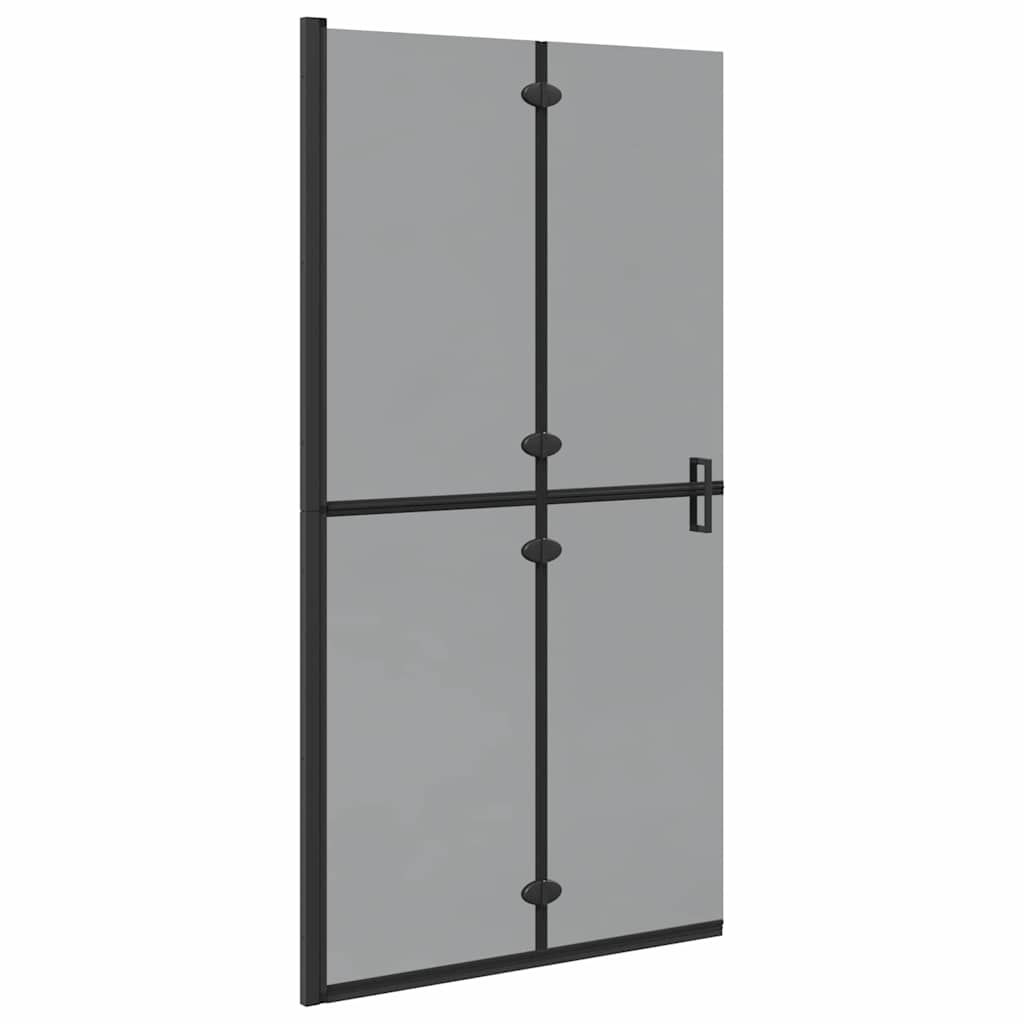 Walk-In Duschwand Schwarz 100 x 6,5 x 190 cm