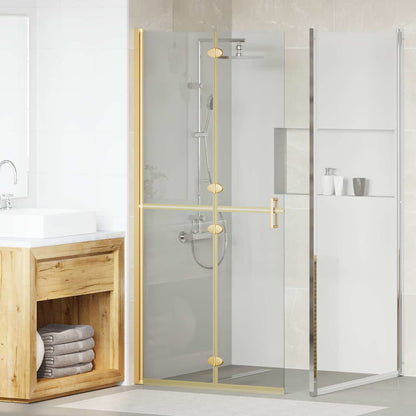 Walk-In Duschwand Gold 90 x 6.5 x 190 cm