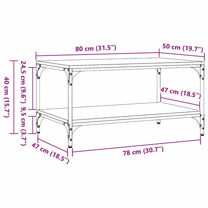vidaXL Couchtisch Artisan-Eiche 81 x 50 x 40 cm Holzwerkstoff