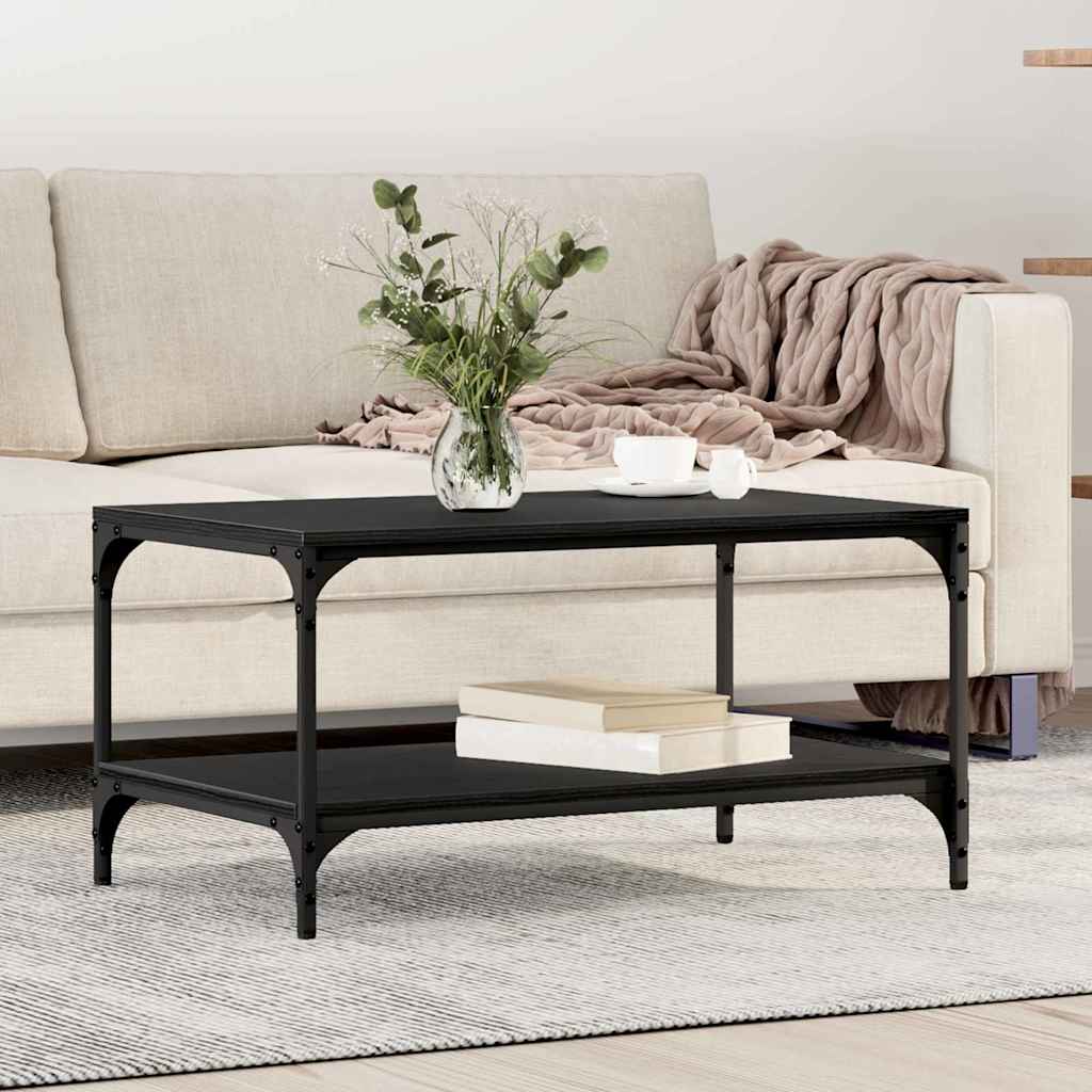 vidaXL Couchtisch Schwarz Eichen-Optik 81 x 50 x 40 cm Holzwerkstoff