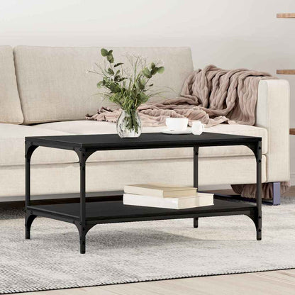 vidaXL Couchtisch Schwarz Eichen-Optik 81 x 50 x 40 cm Holzwerkstoff