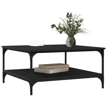 vidaXL Couchtisch Schwarz Eichen-Optik 80 x 80 x 40 cm Holzwerkstoff