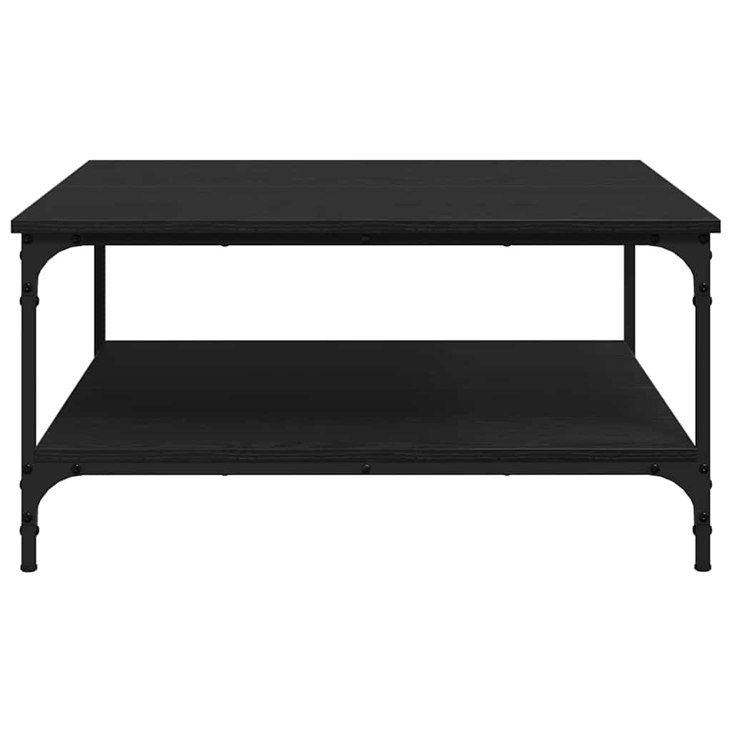 vidaXL Couchtisch Schwarz Eichen-Optik 80 x 80 x 40 cm Holzwerkstoff