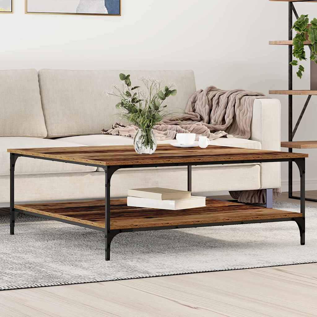 vidaXL Couchtisch Altholz 100 x 100 x 40 cm Holzwerkstoff