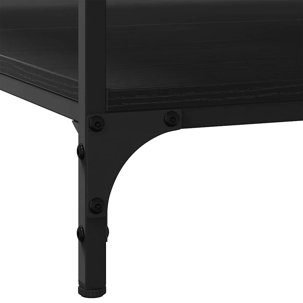 vidaXL Couchtisch Schwarz Eichen-Optik 100 x 100 x 40 cm Holzwerkstoff