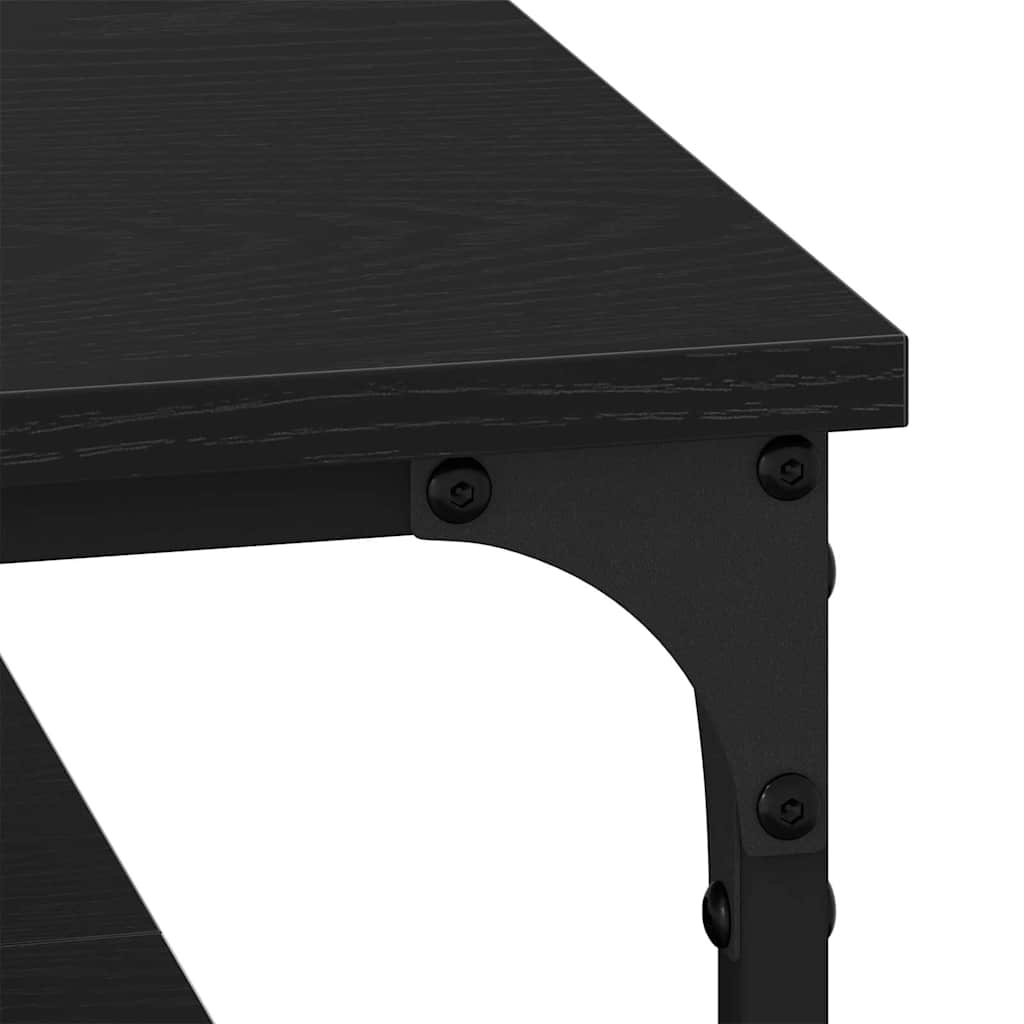 vidaXL Couchtisch Schwarz Eichen-Optik 100 x 100 x 40 cm Holzwerkstoff