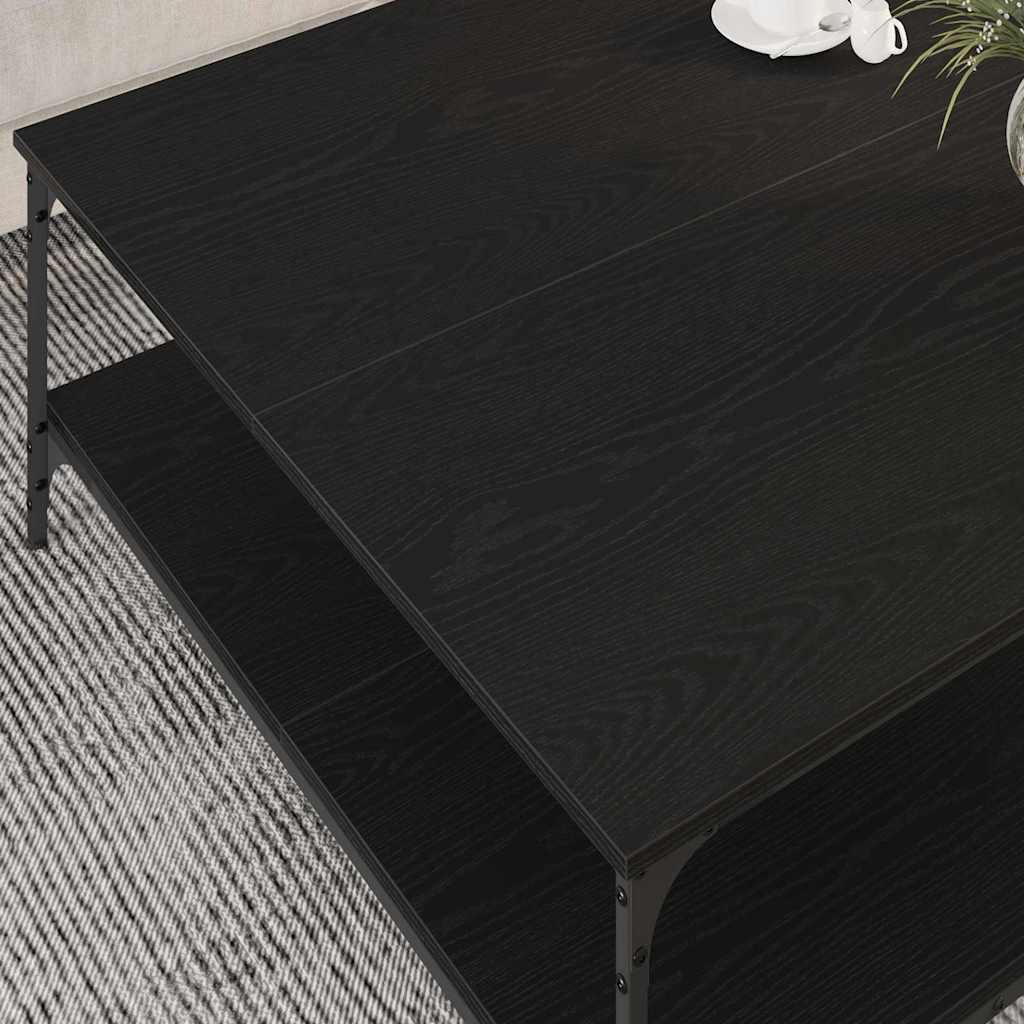 vidaXL Couchtisch Schwarz Eichen-Optik 100 x 100 x 40 cm Holzwerkstoff