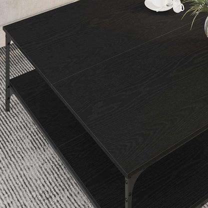 vidaXL Couchtisch Schwarz Eichen-Optik 100 x 100 x 40 cm Holzwerkstoff