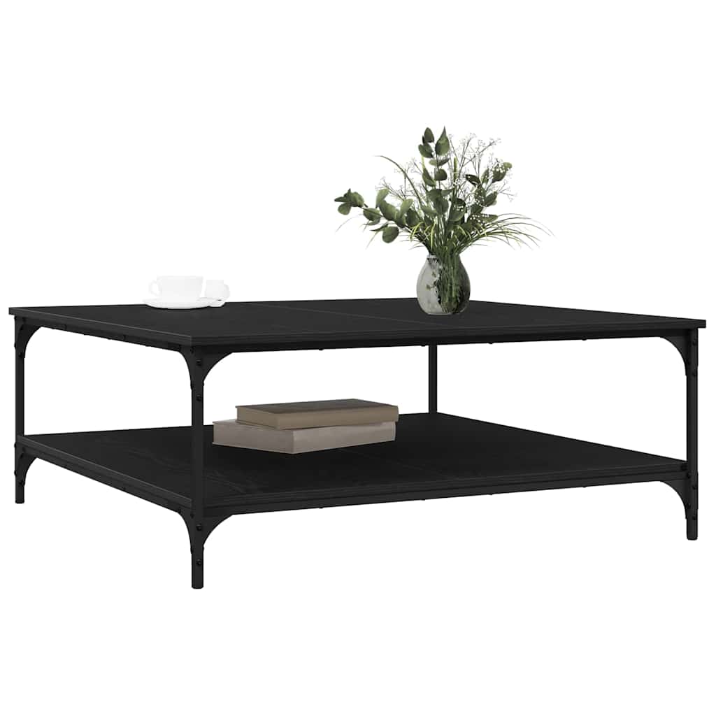 vidaXL Couchtisch Schwarz Eichen-Optik 100 x 100 x 40 cm Holzwerkstoff