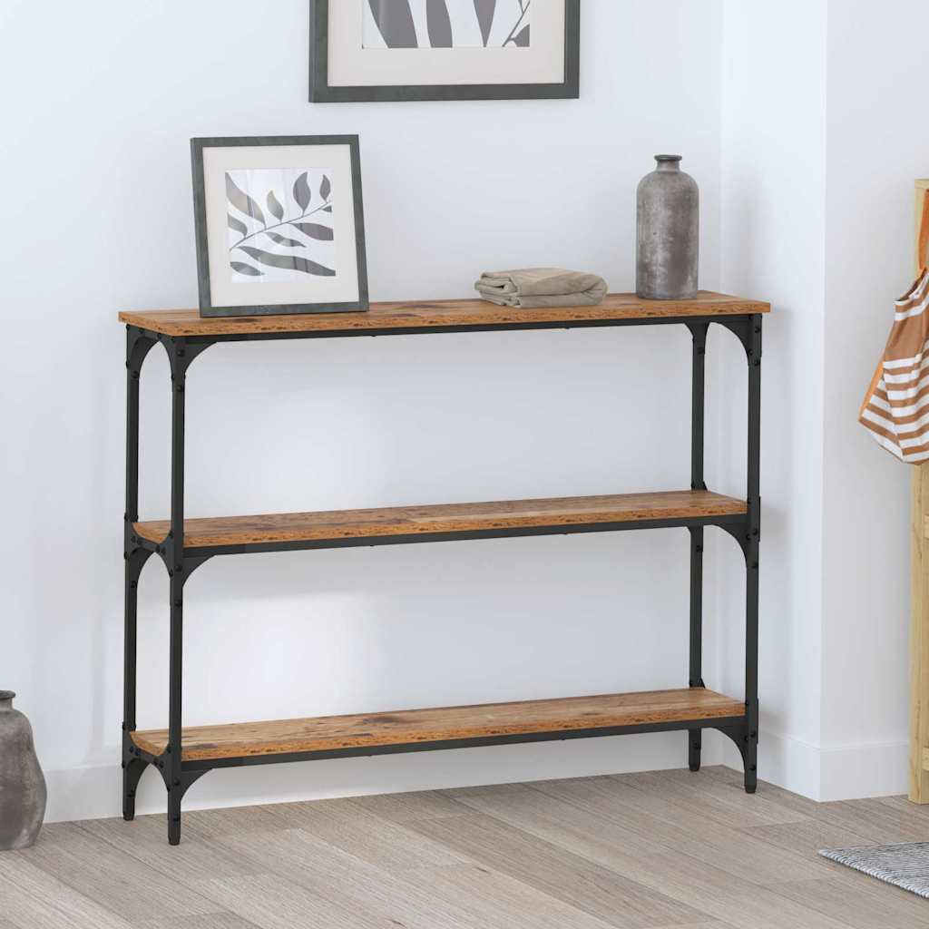 vidaXL Konsolentisch Altholz 100 x 22,5 x 75 cm Holzwerkstoff