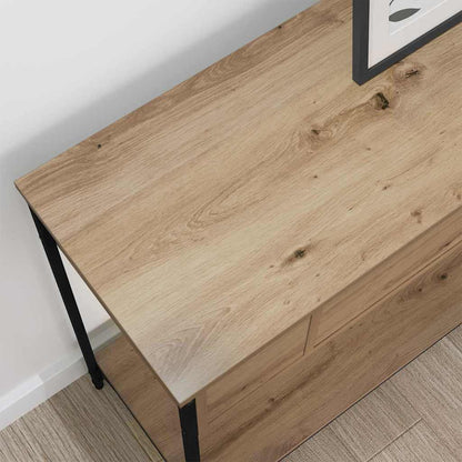 vidaXL Konsolentisch Artisan-Eiche 100 x 34,5 x 75 cm Holzwerkstoff