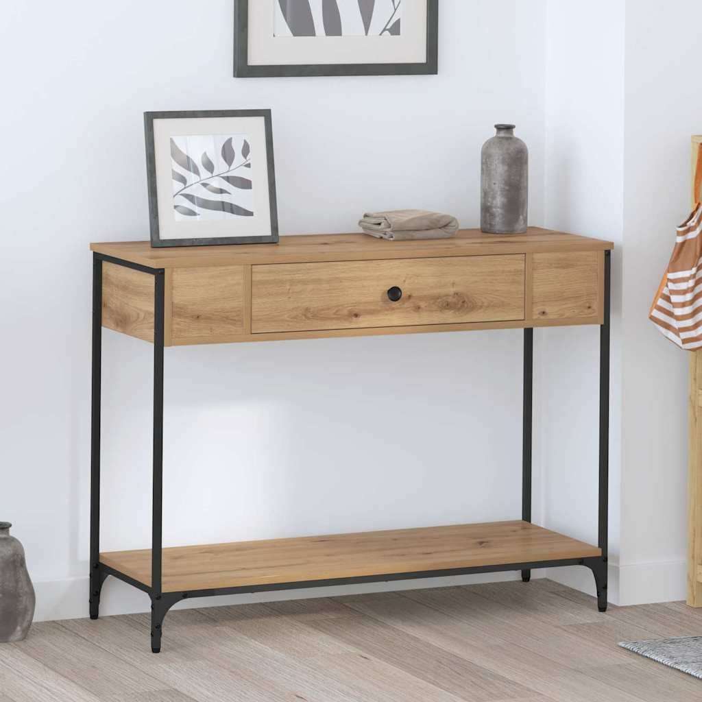vidaXL Konsolentisch Artisan-Eiche 100 x 34,5 x 75 cm Holzwerkstoff