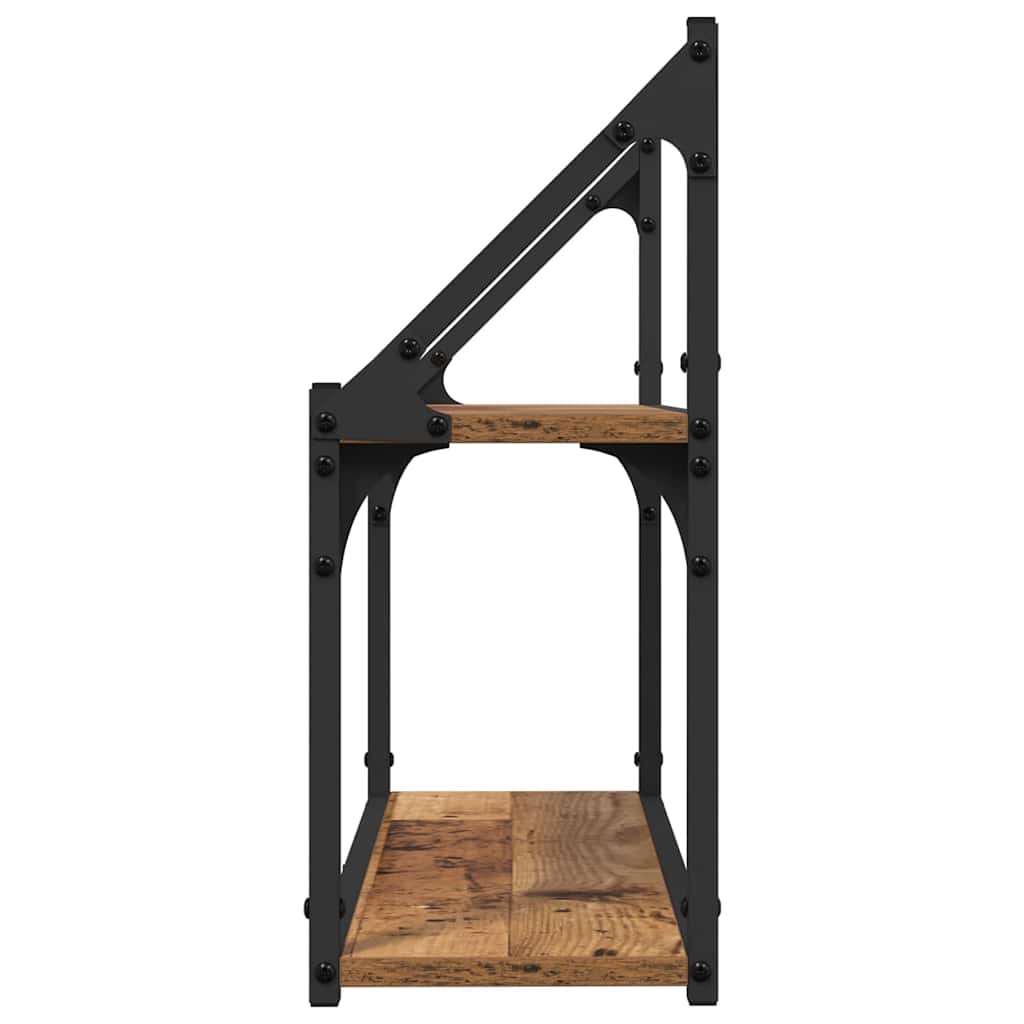 vidaXL Wandregal mit Regal Altholz 60 x 21 x 51 cm Holzwerkstoff