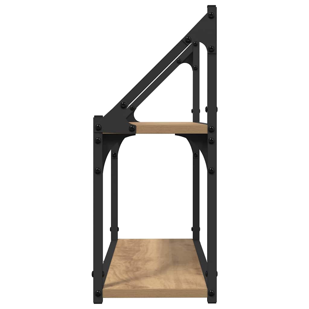 vidaXL Wandregal mit Regal Artisan-Eiche 60 x 21 x 51 cm Holzwerkstoff