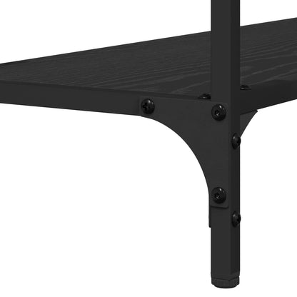 vidaXL Konsolentisch mit Regal Schwarz Eichen-Optik 101 x 30.5 x 75 cm