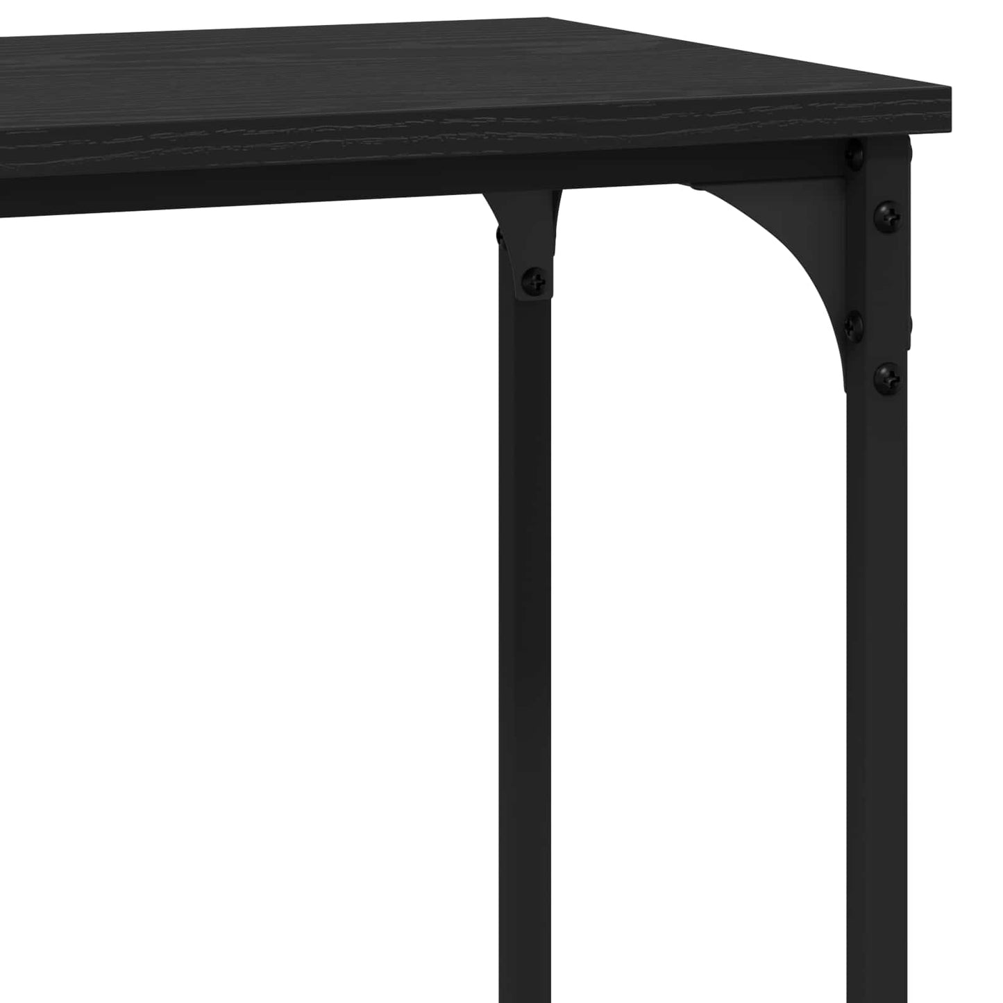 vidaXL Konsolentisch mit Regal Schwarz Eichen-Optik 101 x 30.5 x 75 cm